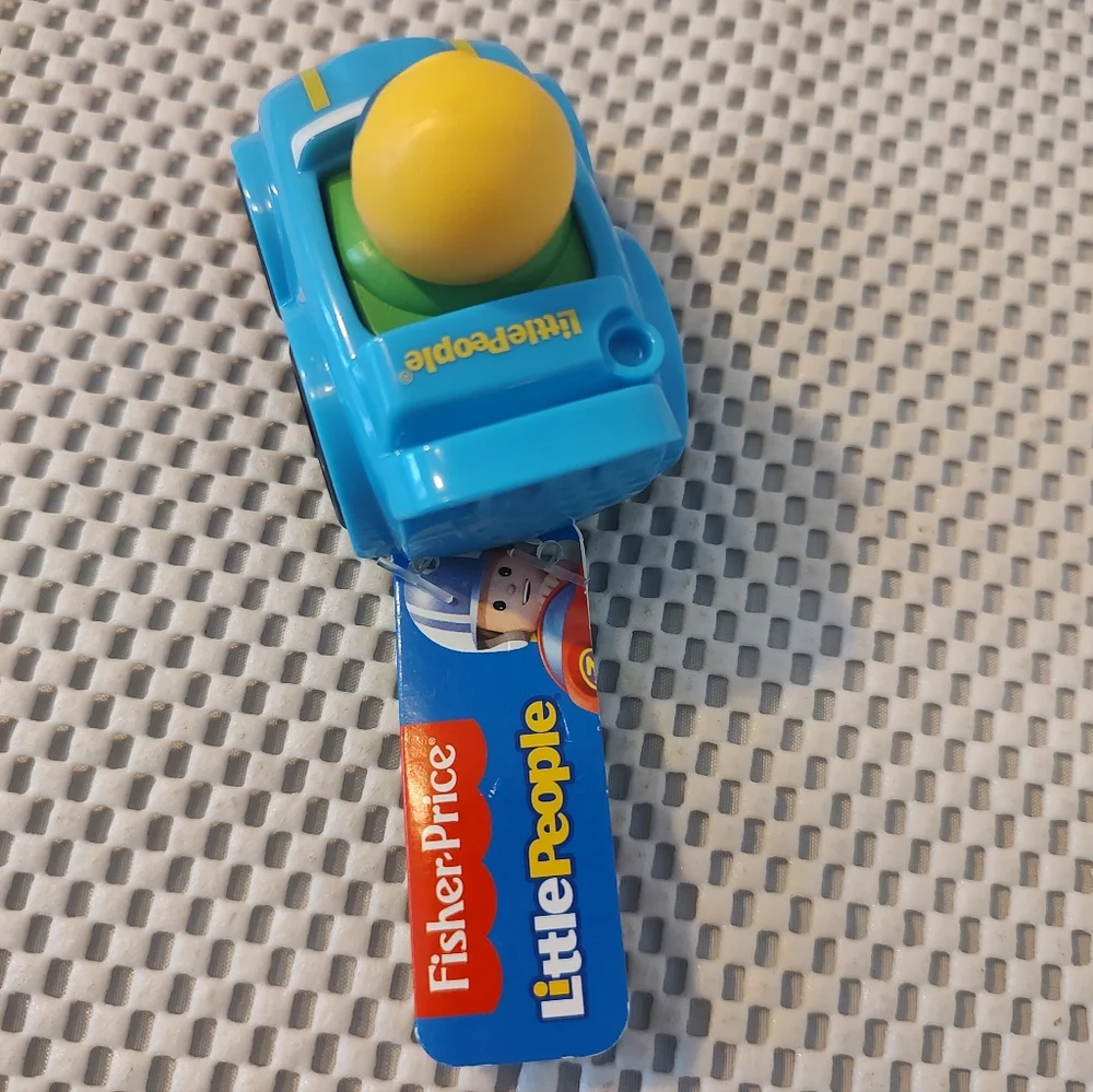 Little People Wheelies Rally Car Blue NWT 2012 Mattel Fisher Price